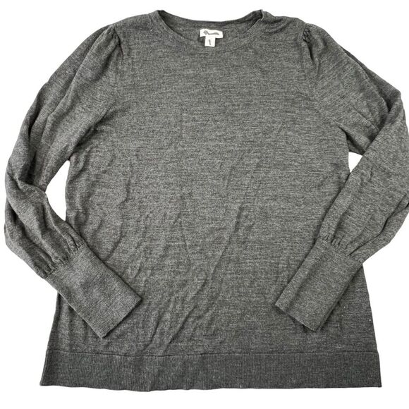 J. Jill‎ Womens 100% Merino Wool Sweater Size Small Gray Knit Long Sleeve - Picture 1 of 9